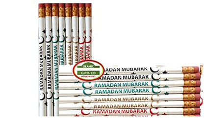 Ramadan Mubarak Pencils 24 Pack رمضان مبارك Happy Ramadan Kareem Decoration Novelty Muslim Gifts Wholesale Islamic Gifts (24 Pencils) - style: 24 Pencils