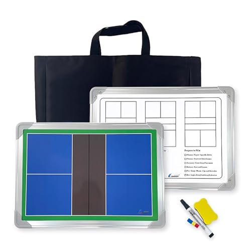 Magnetic Pickleball Coaching Board, Pickleball Lineup Board, Double-Sided Dry Erase Whiteboard, Easy to Write, with Storage Bag, for Practical Training