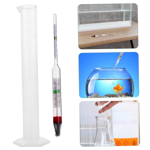 1set Hydrometer Tester with Graduated Cylinder for Accurate Sea Water Measurement for Aquariums and Seafood Tanks