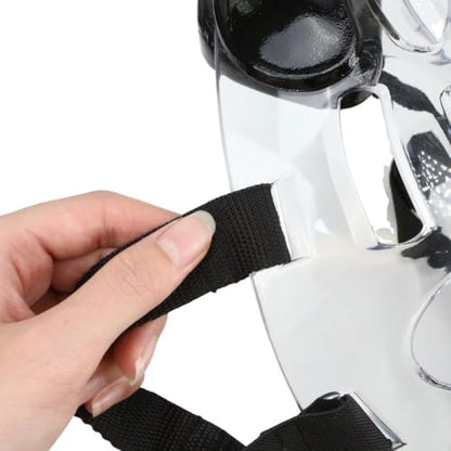 Taekwondo Sparring Mask, Face Shield Face Protection Cover, Transparent Protective Thickening Head Gear, Detachable Removable Headgear Figh Helmet for Fighting Sports Karate Kickboxing Boxing