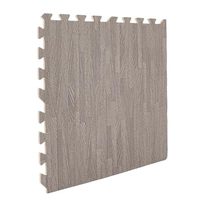 25 Pcs Wood Grain Floor,Thick Printed Foam Tiles, Patchwork Foam Mat, Foam Interlocking Tiles Mat, Exercise Puzzle Floor Mat Interlocking Tiles EVA &PE Foam 24''L x24''W (Grey, 24'' x24'') - color: Grey