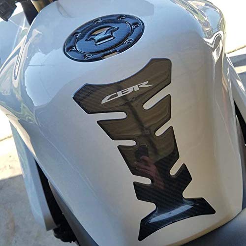 Carbon Fiber Motorcycle Tank Pad Gas Oil Fuel Tank Pad Protector for CBR600 1000 954 929 900 RR, CBR250 300 500 R, Black