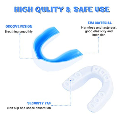 MENOLY 6 Pack Youth Mouth Guard, Sport Mouth Guard with 6 Portable Cases for Football Basketball Boxing MMA Wrestling Hockey - size: Youth (For 8-14 Year old)