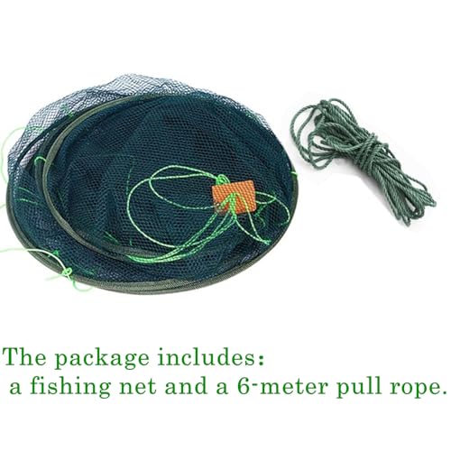 Foldable Fishing Net Hand Casting Cage Crab Net for Fish Shrimp Minnow Crayfish Crab