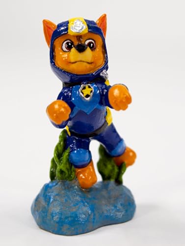 Penn-Plax Officially Licensed Paw Patrol Aquarium Ornament – Chase – Mini Size - size: Small