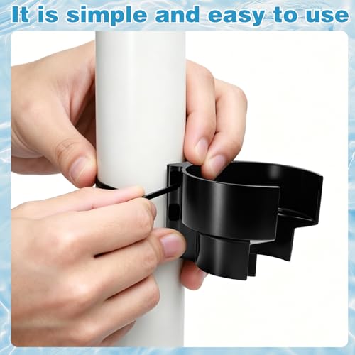 1Pcs Swimming Pool Plunger Valve Bracket Includes Zip Ties, Long-Lasting Anti-Slip Pool Hose Holder, Prevents Kinks & Damage, Compatible with Intex Bestway Coleman
