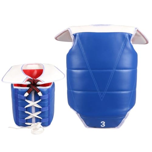 Boxing Chest Guard, MMA Kickboxing Muay Thai Boxing Body Protector Traditional Taekwondo Chest Guard Karate Chest Guard Vest - size: 4