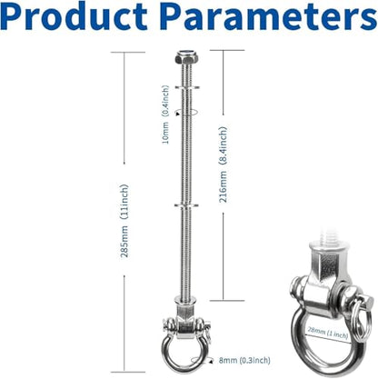 Stainless Steel 304 Swing Hangers with Bearings, Set of 2, Heavy Duty Screw Brackets for Hanging Chairs, Swings, Punching Bag, 1500LB Capacity - style: 2 Pack-Hexagonal