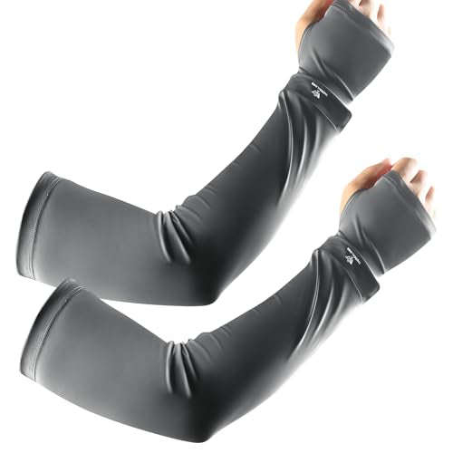 Sports Loose Cooling Arm Sleeves for Men Women Youth - Tattoo Cover Up - Breathable, UPF 50+ UV Sun Protection - color: Dgray, size: X-Large