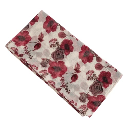 GERINLY Lightweight Scarves Fashion Print Cotton Feel Scarf for Women Shawl - color: Z-darkbeige