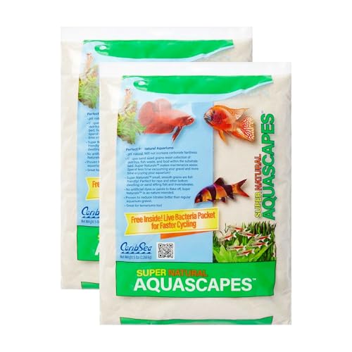CaribSea Super Natural Moonlight Sand for Aquarium – 5 lb Each – Ideal for Freshwater Aquaria – Perfect for Discus, Tetras, Angelfish, and More – (Pack of 2)