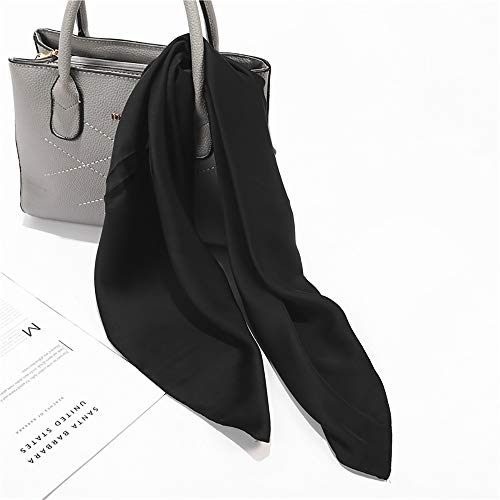 Glamorstar Satin Neck Scarf 6 Packs Square Handkerchief for Women - color: 6 Packs - Black