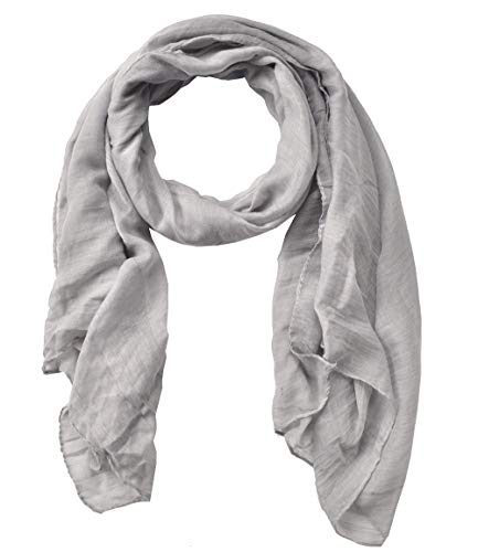 woogwin Women's Scarf Lady Light Soft Fashion Solid Shawl Wraps - color: Gray