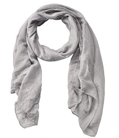 woogwin Women's Scarf Lady Light Soft Fashion Solid Shawl Wraps - color: Gray