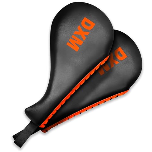 DXM SPORTS Taekwondo Kick Pads 2 Pack | Karate Martial Arts Training Equipment, Target Pads for Kickboxing Taekwondo Sparring Gear for Kids Youth Adult