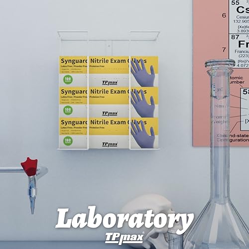 XL Gloves Box Holder,Wire Rack Dispenser for Gloves - Tissues Paper Towels Organizer - Mounting Accessories Included - Holds up to 3 Boxes - Perfect for Lab, Food Service and Home - size: Triple