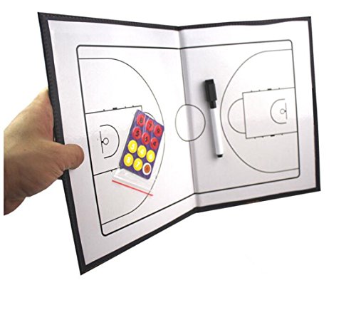 LYYS Folding Magnetic Basketball Coaching Board Basketball Coach Tactics Book - color: White