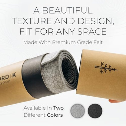 Nordik Felt Desk Mat - Large Felt Desk Pad - Marle (35 x 17 inches) | Premium Desk Matt for Desktop, Full Desk Keyboard Mouse Pad, High Quality Felt and Non-Slip Rubber Liner for Home and Office - color: Marle