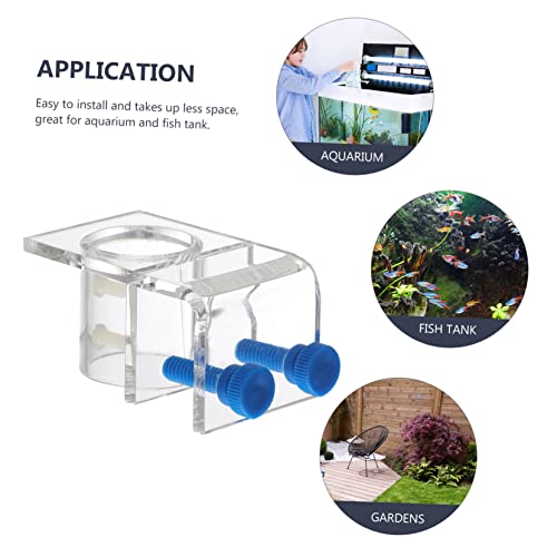 ORFOFE Aquarium Hose Tube Clamp Acrylic Fish Tank Holder Firm Fixing Clip for Secure Water Tubing Easy Installation for Cleaner Aquatic Environments and Better Fish Care