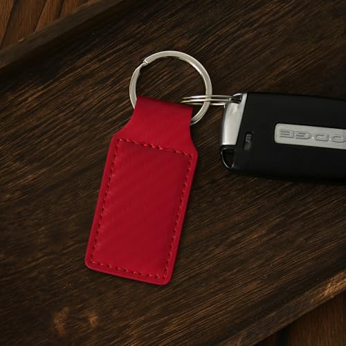 LaserGram Rectangle Keychain, Allah 2, Personalized Engraving Included (Carbon Fiber Red) - color: Carbon Fiber Red