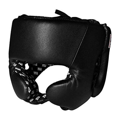 Title Boxing Amateur Competition Headgear (w/Cheeks) - Boxing Headgear, MMA Headgear, Sparring Gear, Headgear Boxing Sparring, Boxing Head Gear, Sparring Headgear, Muay Thai Headgear - color: Blank Black, size: Large