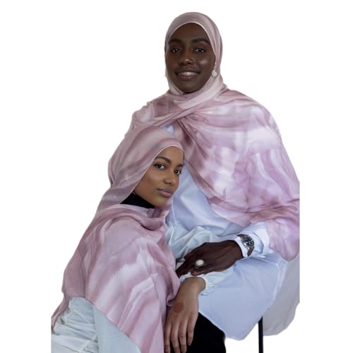 ZGMYC Watercolour Floral Printed Hijab Scarf for Women Soft Modal Cotton Instant Hijab Head Wraps Shawls Long Scarves - color: Color 19
