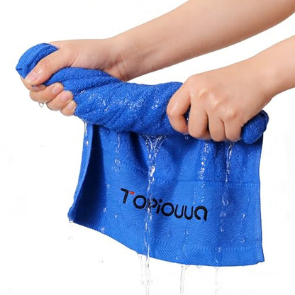 Unisex Sports Towels (Set of 2) Upgraded Version-Ultra-Soft Premium Quality100% Cotton Sweat-Absorbing Towels Ideal for Workouts, Workout Towels，Gym Towels Sessions, & Hiking Trips!