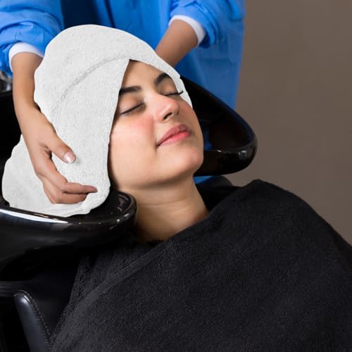 Avalon Towels Salon Towel - Black and White Hand Towels Bulk Pack of 24 - 100% Cotton Absorbent Spa, Facial & Gym Towel for Working Out - 16x27 Inches (Not Bleach Proof) - color: Black, White
