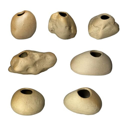 7 Pcs Ceramic Aquarium Plant Pots, Fish Tank Plant Holder Cups | Ceramic Planters For Aquarium Plants, Fish Tank Decoration, Live Plant Cultivation And Aquatic Landscaping