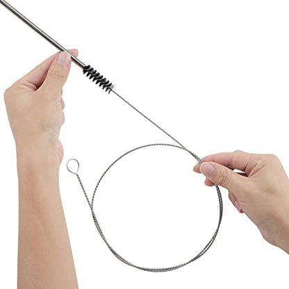 30 Inches Flexible Tube Brush, Extra Long Straw Brush, Pipe Cleaner Brush for Cleaning Straw, Feeding Tube, Siphon Hose, Drain Clog, 4PCS (Black) - color: Black