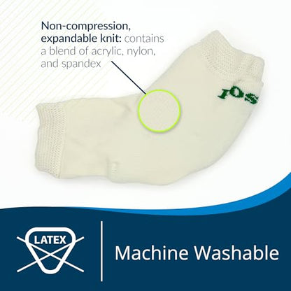 TIDI 6224L Posey Heel and Elbow Protectors with Foam Pads ― Large ― White ― One Pair of Heel and Elbow Protectors for Protection Against Abrasions ― Home Healthcare ― Medical Supplies - size: Large