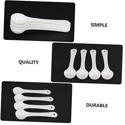 Zerodeko 30pcs Pet Medicine Scoops Accurate Gram Measuring Cups for Powdered Medication Lightweight Feeding Spoons for Pets for Fish Tanks and Animals