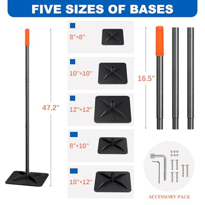 Steel Tamper Tool 10 * 12 Inch, Heavy Duty All Steel Tamper for Landscaping | Installing Pavers And Repairing Asphalt Pavements, Black