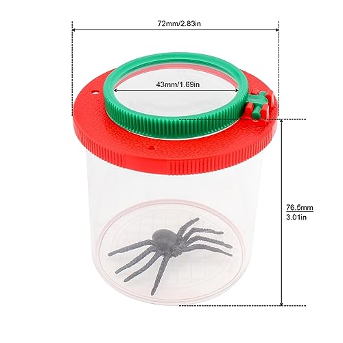 2 Pieces Magnifying Insect Box, Insert Bug Viewer, Bug Magnifier Container, Critter Insect Cage Bug Jar, Bug Catcher Kit for Science Nature Exploration Tool, Bugs View Magnifier Observation