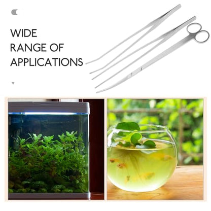 VANZACK Aquarium Tools Set 1 Set of Tweezers Scissors Spatula for Plant Trimming and Cleaning