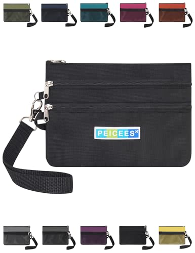 Peicees World Travel Essentials Currency and Passport Organizers Cash Cards Tickets Holder RFID Blocking Wallet, Black - color: Black