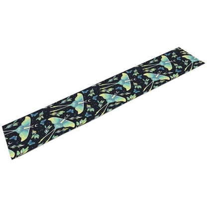 Bohemia Butterfly Moth Table Runner, Boho Wildflower Moon Phase Botanical Print Table Runner for Home Kitchen Dining Patio Holiday Party 13x36in - color: Moth-2, size: W13''xL36''