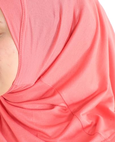 Prien Sport Instant Hijab For Women, Muslim Cotton Turban, Soft Head Scarf, Ready To Wear Hijabs Prayer Clothes, Islamic Wear - color: Brink Pink