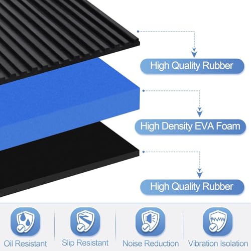ToLanbbt 8 Pack Anti Vibration Pads for Washing Machine 4"x4", 7/8"T EVA Mechanical Damping Vibrating Sound Isolation Pad Rubber Isolator Mat for Compressor, Air Conditioner, Washer, Dryer, Treadmill - size: 4'' X 4'' X 7/8"