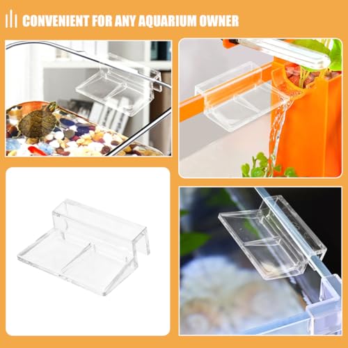 Yardwe 12 Pcs Acrylic Aquarium Lid Clips Durable Fish Tank Cover Holders Easy Installation Aquarium Accessories for Sturdy Tank Protection and Versatile Compatibility