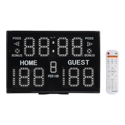 M METERXITY Electronic Basketball Scoreboard, Interval Timer Count Clock Wall Clock Digital with Remote Apply to Indoor Gym Game Fitness