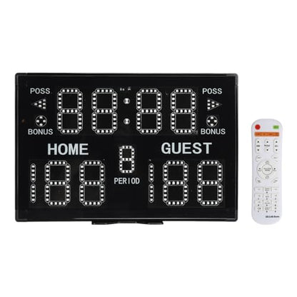 M METERXITY Electronic Basketball Scoreboard, Interval Timer Count Clock Wall Clock Digital with Remote Apply to Indoor Gym Game Fitness