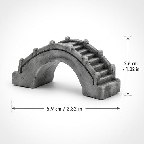 30PCS Miniature Bridge Resin Arch Bridge Model for Aquarium | Detailed Mini Scale Mini Resin Arch Bridge Figurines For Dollhouse Scenes Aquariums Diy Crafts