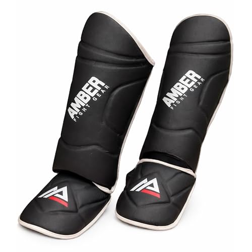 Centurion Muay Thai Shin and Instep Guards, High-Density Foam Protection, Skintex Leather, Adjustable Straps, Lightweight & Durable for MMA, Kickboxing, Muay Thai, and Taekwondo - size: X-Large