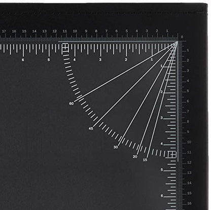 Artistic Office Products 17" x 22" Logo Pad Lift-top Desktop Organizer Desk Mat, Black/Clear - size: 17" x 22"