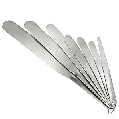 958-G01 Caulking Spatula Tool Set 7-Piece Stainless Steel Caulk Tool Kit, 3/8" to 1-1/2" Multiple Spatula Widths,for Bathtub/Tile/Countertop Caulking Trimming