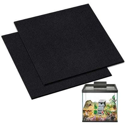Aquarium Leveling Mat 2PCS/Set Neoprene Non-Slip Shockproof Fish Tank Pad Waterproof Textured Surface for Uneven Surfaces Durable Fish Tank Mat with Easy-Cut Edges (No Glue, 11.8 x 11.8 Inch) - size: 11.8 x 11.8 Inch, style: No Glue