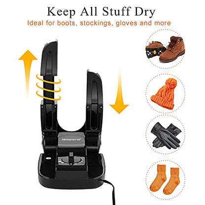 Boot Shoe Dryer with Timer for Gloves and Work Boots,Portable Foldable
