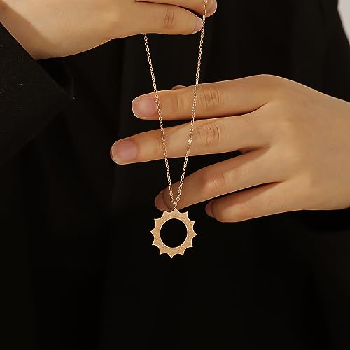 With Hardship Comes Ease | Women Calligraphy Necklace Arabic Calligraphy Necklace Stainless steel 18K Gold Plated Pendant Gift - color: Silver color, size: 18 inch