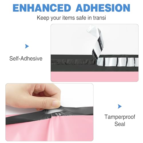 Famagic Pink Poly Mailers 17x21 for Clothes, Books and Packages, 50 Pack | Self Seal Pink Shipping Bags, Waterproof Packaging Bags, Tear-Proof Mailing Bags, Strong Adhesive Large Shipping Envelopes - color: Pink, size: 17x21